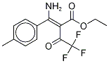 4,4,4-Trifluoro-2-(aminomethylphenyl)methylene-3-oxo-butanoic Acid Ethyl Ester 化学構造式