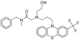 N-Benzyl-N-methyl-2-[N’[3-[2-(trifluoromethyl)-10H-phenothiazin-10-yl]propyl]ethanolamine]acetamide,,结构式