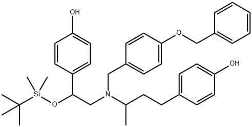 N-(4-Benzyloxy)benzyl O-tert-Butyldimethylsilyl Ractopamine Struktur