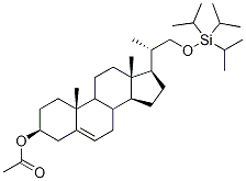 (3β,20S)-3-O-Acetyl-20-methyl-21-O-[[tris(isopropyll)silyl]-pregn-5-ene-3,21-diol, , 结构式