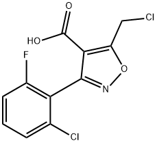 3-(2-Chloro-6-fluorophenyl)-5-(chloromethyl)-4-isoxazolyl]carboxylic Acid Structure