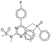 Diphenyl 4-(4-Fluorophenyl)-6-isopropyl-2-(N-methylmethylsulfonyl)amino-pyrimidin-5-yl -methyl]phosphine Oxide-D6 化学構造式