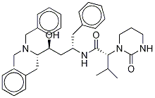 (S)-N-[(2S,4S,5S)-5-(Dibenzylamino)-4-hydroxy-1,6-diphenylhexan-2-yl]-3-methyl-2-(2-oxotetrahydropyrimidin-1(2H)-yl)butanamide-d8 Structure