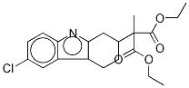 Diethyl-(6-chloro1,2,3,4-tetrahydro-2-carbazolyl)methyl-d3 Malonate Structure