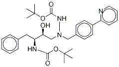 Des-N-(methoxycarbonyl)-L-tert-leucine Bis-Boc Atazanavir-d5 Structure