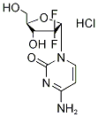 4-Amino-1-(2-deoxy-2,2-difluoro-a-D-erythro-pentofuranosyl)-2(1H)-pyrimidinone Hydrochloride-13C,15N2 Structure