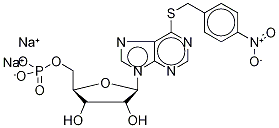 6-[(4-Nitrobenzyl)thio]-9--D-ribofuranosylpurine-5’-monophosphate, Disodium Salt Structure