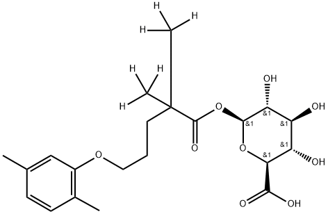Gemfibrozil 1-O--Glucuronide-d6 结构式