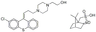 4-[3-[(9E)-2-クロロ-9H-チオキサンテン-9-イリデン]プロピル]-1-ピペラジンエタノール 化学構造式