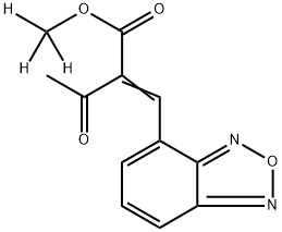 (cis/trans)-2-(4-Benzofurazanylmethylene)-3-oxo-butanoic Acid (Methyl-d3) Ester Structure