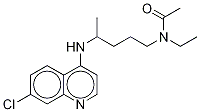 N-Acetyl Desethyl Chloroquine-d4, 1216619-20-3, 结构式