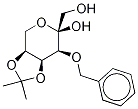 3-O-Benzyl-4,5-O-(1-methylethyldiene)-β-D-fructopyranose Structure