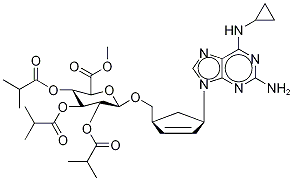 Abacavir 5’-(2,3,4-Tri-O-isobytyryl)-β-D-glucuronic Acid Methyl Ester Structure