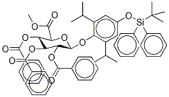 4-(tert-Butyldiphenylsilyl)hydroxy Propofol Tri-O-benzoyl-1-O-β-D-glucuronic Acid Methyl Ester Structure