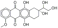 7-Deoxy Doxorubicinol Aglycone-13C,d3 (Mixture of Diastereomers) 化学構造式
