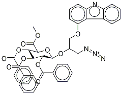4-[1'-(3'-Azido-1',2'-propanediol)]carbazole 2'-O-(Tri-O-benzoyl-β-D-Glucuronide Methyl Ester),,结构式