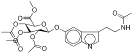 N-Acetyl Serotonin Tri-O-acetyl-β-D-glucuronide Methyl Ester Struktur