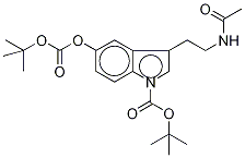N-Acetyl-N,O-bis(tert-butoxycarbonyl) Serotonin Struktur