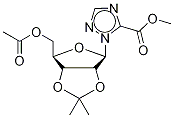 2',3'-O-Isopropylidene-1-β-D-ribofuranosyl-1,2,4-triazole-5-carboxylic Acid Methyl Ester 5'-O-Acetate Struktur