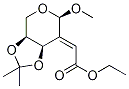 Methyl (2E)-2-Deoxy-2-(2-ethoxy-2-oxoethylidene)-3,4-O-isopropylidene-β-L-erythro-pentopyranoside Structure
