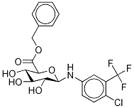 1-[4-Chloro-3-(trifluoroMethyl)phenyl]aMino-1-deoxy-β-D-glucopyranuronic Acid Benzyl Ester Structure