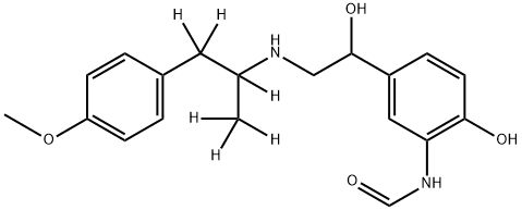 N-[2-羟基-5-[1-羟基-2-[[1-[(4-甲氧基苯基)甲基-D<SUB>2</SUB>]乙基-1,2,2,2-D<SUB>4</SUB>]氨基]乙基]苯基]甲酰胺, 1020719-45-2, 结构式