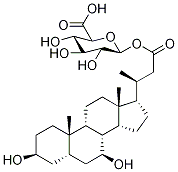 24-Nor Ursodeoxycholic Acid-d5 1-O-Acyl-β-D-glucuronide Structure