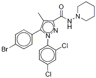 1-(2,4-Dichlorophenyl)-5-(4-broMophenyl)-4-Methyl-N-(piperidin-1-yl)-1H-pyrazole-3-carboxaMide Struktur