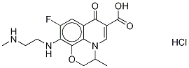 N,N’Desethylene Ofloxacin Hydrochloride Structure