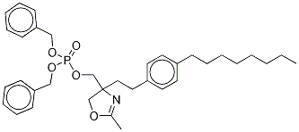 Dibenzyl [2-Methyl-4-[2-(4-octylphenyl)ethyl]-4,5-dihydro-1,3-oxazol-4-yl]methyl-d4 Phosphate Structure