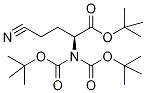 (S)-2-Di(tert-butyloxycarbonyl)amino-4-cyano-13C-butanoic Acid tert-Butyl Ester Structure