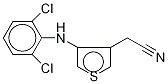 4-(2,6-Dichloroanilino)-3-thiopheneacetonitrile-13C Structure