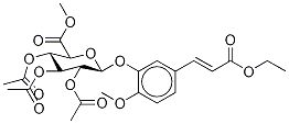 Isoferulic Acid 3-O-(2,3,4-tri-O-Acetyl-β-D-glucuronide) Ethyl Methyl Diester Structure