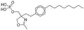 2-Methyl-4-[2-(4-octylphenyl)ethyl]-4,5-dihydro-1,3-oxazol-4-yl-methyl-d4 Phosphate Structure