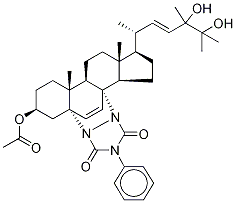 (3β,5α,8α,22E)-5,8-[N,N-(4-Phenylurazole)]-ergosta-6,22-diene-3,24,25-triol 3-Acetate,,结构式