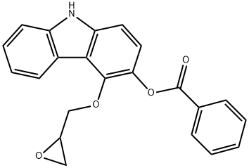 3-Benzoyloxy-4-oxiranylmethyl-9H-carbazole Structure