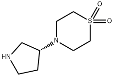 (R)-4-(Pyrrolidin-3-yl)thiomorpholine 1,1-dioxide-2HCl, 1015443-63-6, 结构式