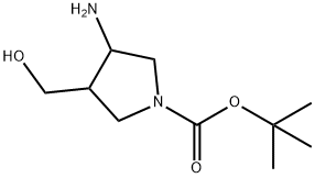 tert-Butyl 3-aMino-4-(hydroxyMethyl)pyrrolidine-1-carboxylate, 1184918-34-0, 结构式