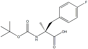 BOC-Α-メチル-L-4-フルオロPHE 化学構造式