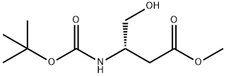 Butanoic acid, 3-[[(1,1-diMethylethoxy)carbonyl]aMino]-4-hydroxy-, Methyl ester, (3S)- Struktur