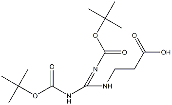 3-[N,N'-Bis(tert-butoxycarbonyl)guanidino]propionic acid Struktur