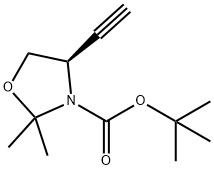 (R)-2,2-Dimethyl-3-(N-Boc)-4-ethynyl-oxazolidine Structure