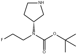 (3R)-(N-Boc-N-2-Fluoroethylamino)pyrrolidine Structure