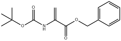2-((叔丁氧基羰基)氨基)丙烯酸苄酯 结构式
