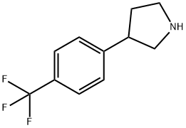 3-(4-三氟甲基苯基)吡咯烷盐酸盐, 1000198-76-4, 结构式