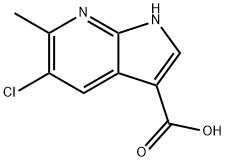 1H-Pyrrolo[2,3-b]pyridine-3-carboxylic  acid,  5-chloro-6-methyl- Structure