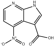 1H-Pyrrolo[2,3-b]pyridine-3-carboxylic  acid,  4-nitro- Struktur