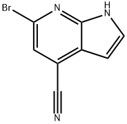 1H-Pyrrolo[2,3-b]pyridine-4-carbonitrile,  6-bromo- Structure