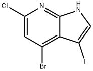 4-BROMO-6-CHLORO-3-IODO-7-AZAINDOLE Structure