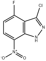 3-CHLORO-4-FLUORO-7-NITRO (1H)INDAZOLE Structure